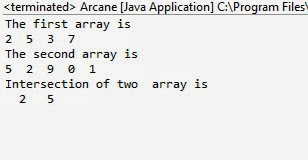 Intersection of two arrays in java with example | Java Hungry